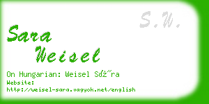 sara weisel business card